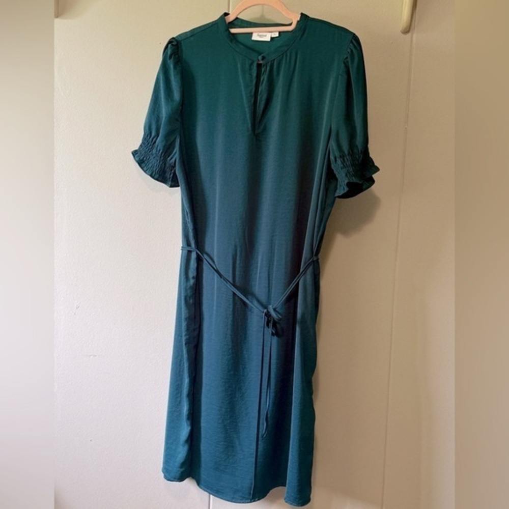Lg Elegant Teal Dress with peekaboo chest